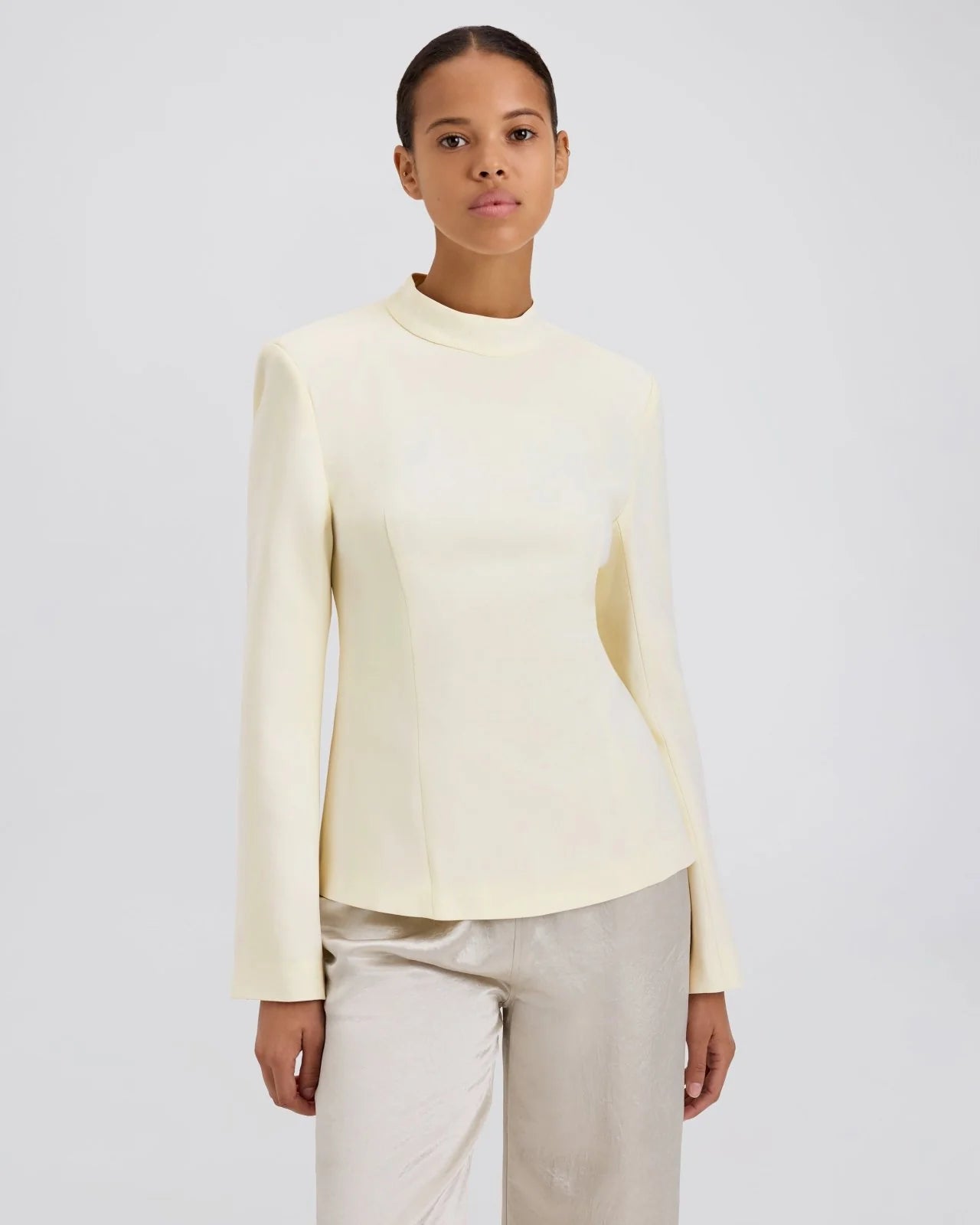 Ronit Long Sleeve Top Ecru