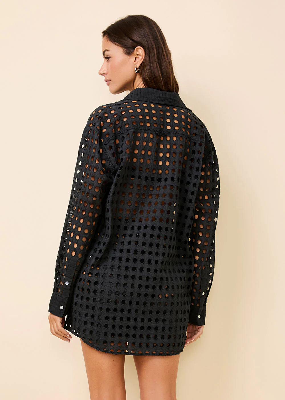 Oxford Tunic Classic Eyelet Noir