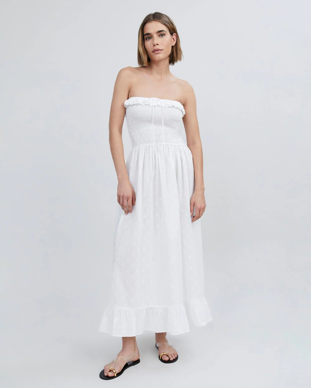 Eyelet Nicole Dress Optic White