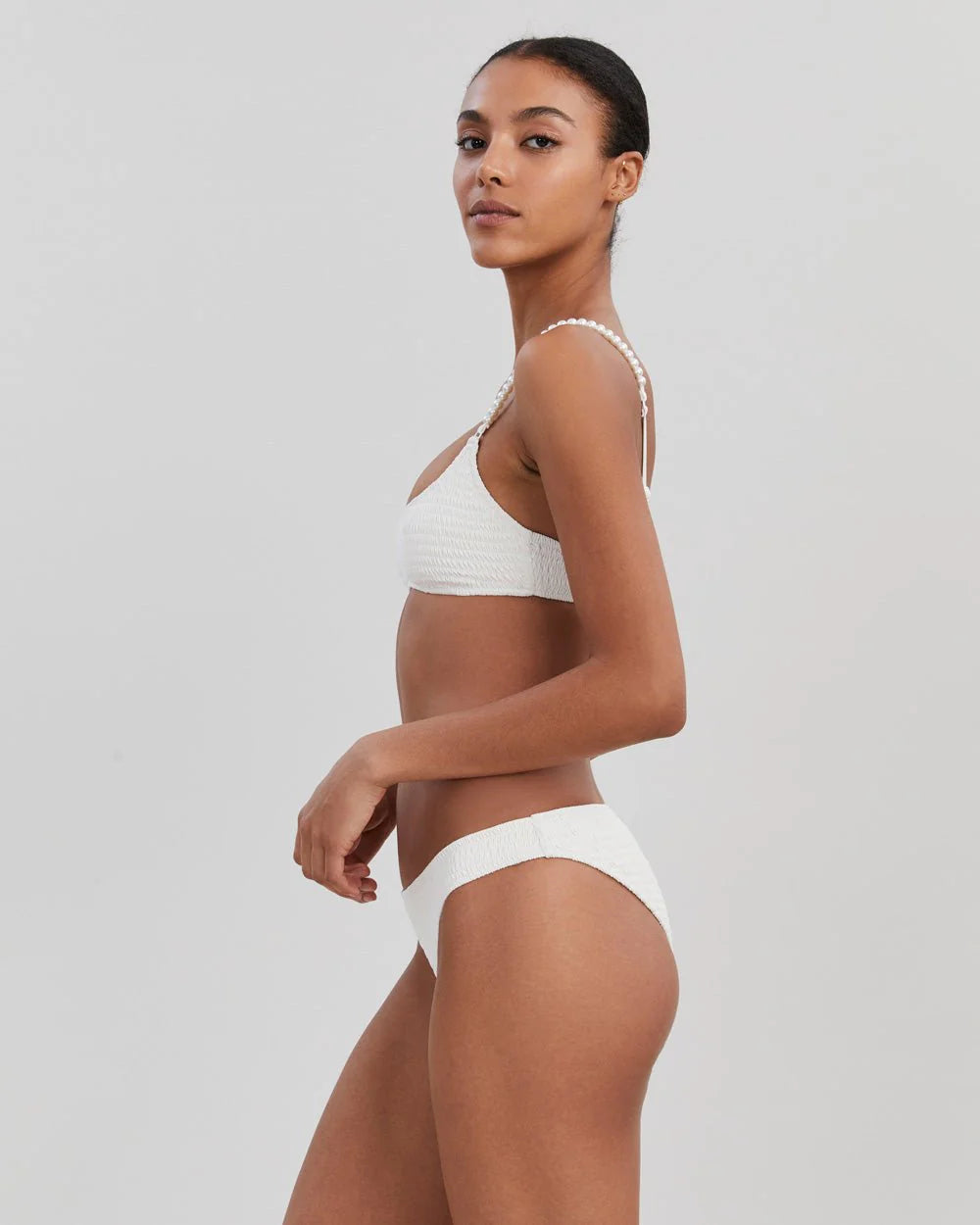 Rachel Smocked Bikini Bottom Brule
