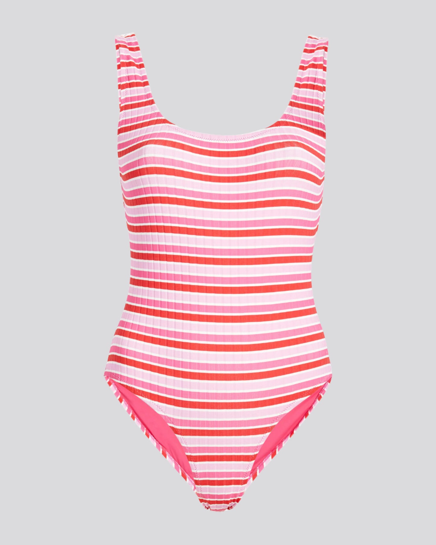 Anne-Marie Ribbed One Piece Pink Multi Stripe