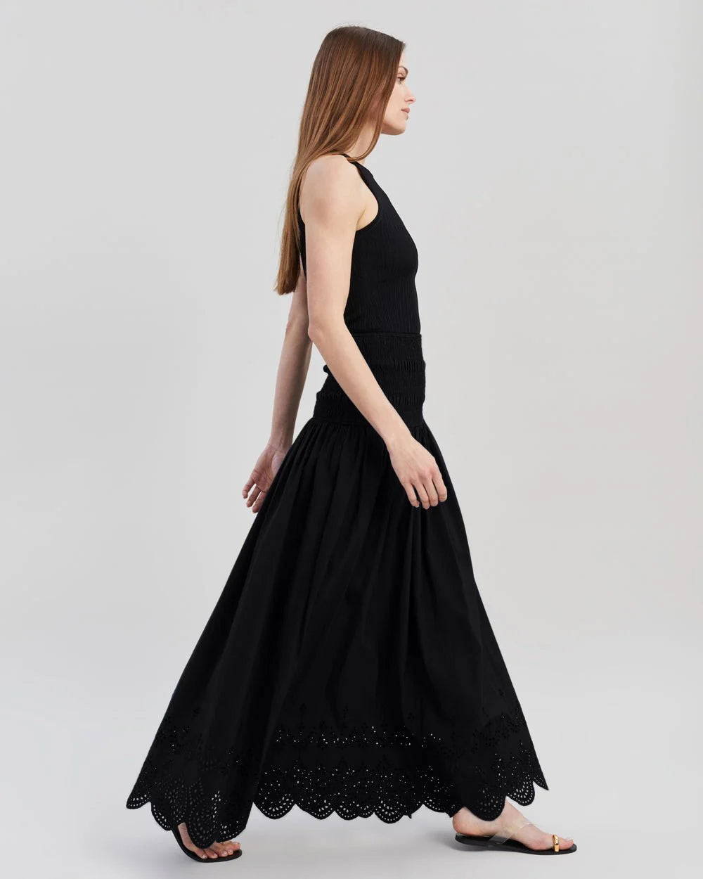 Eyelet Zaria Skirt Noir