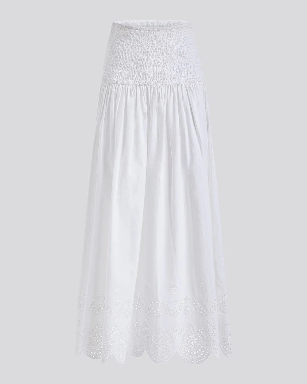 Eyelet Zaria Skirt Optic White