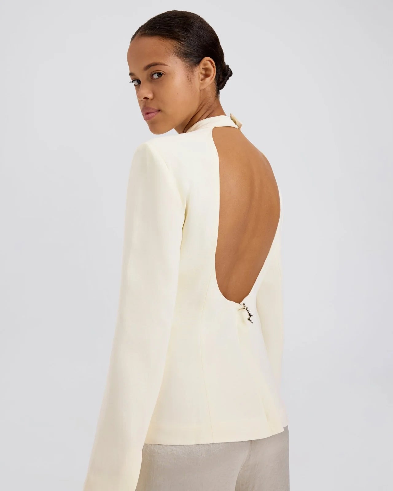 Ronit Long Sleeve Top Ecru