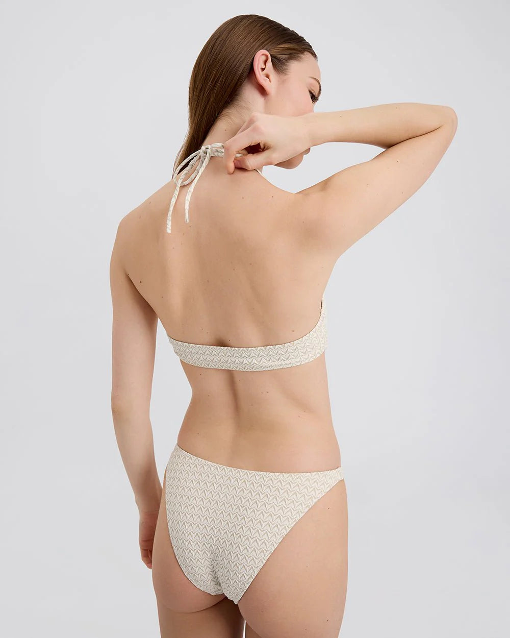 Odessa Bikini Bottom Jacquard Ecru