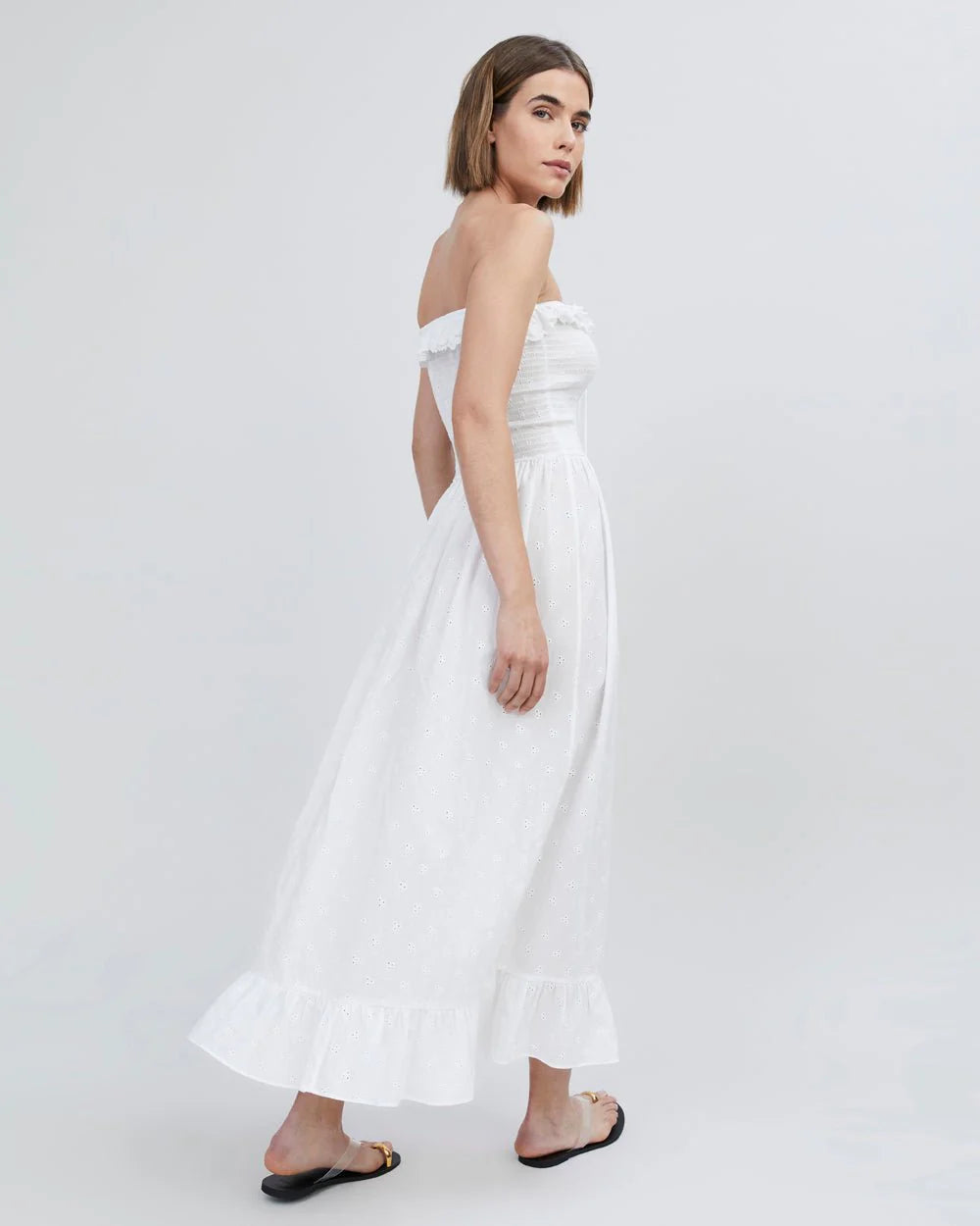 Eyelet Nicole Dress Optic White