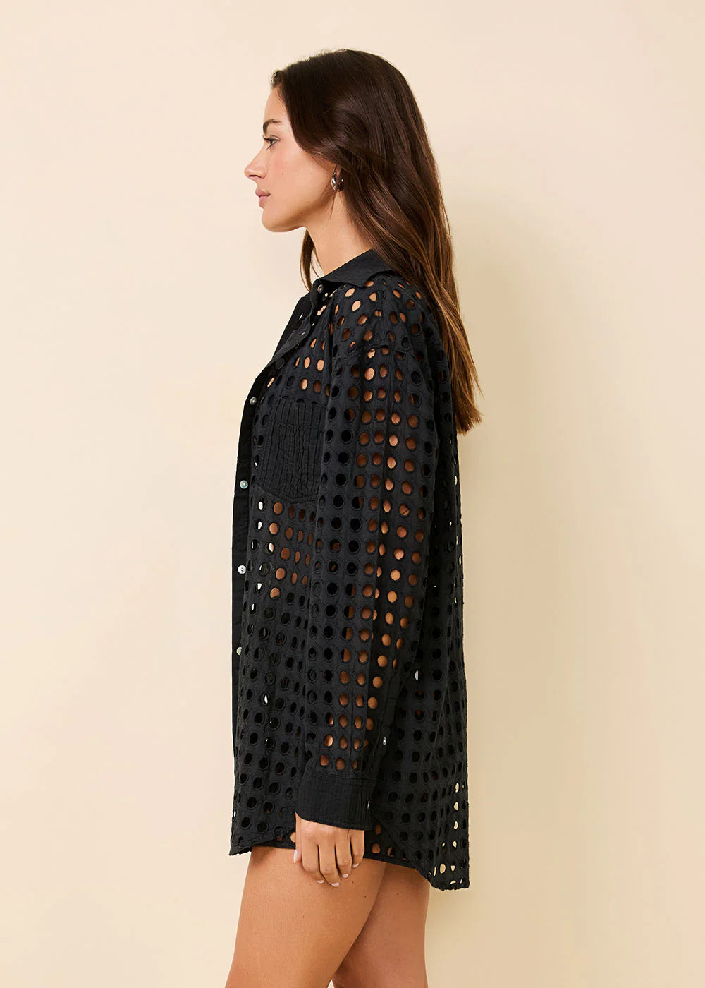 Oxford Tunic Classic Eyelet Noir