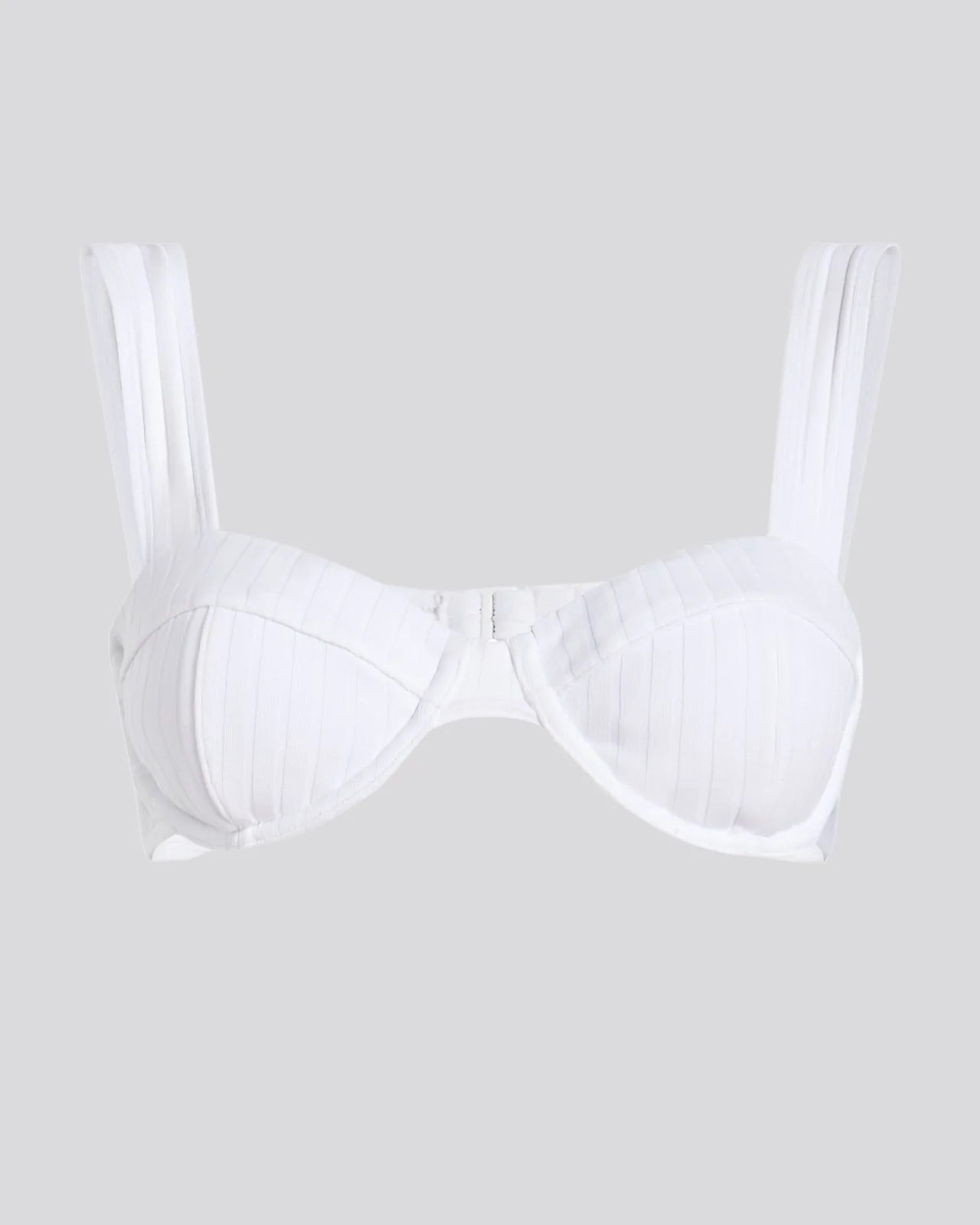 Lilo Ribbed Bikini Top Optic White