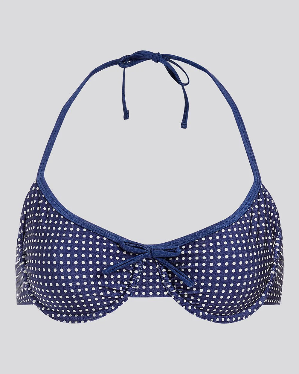 Sydney Bikini Top Midnight Blue Polka Dot
