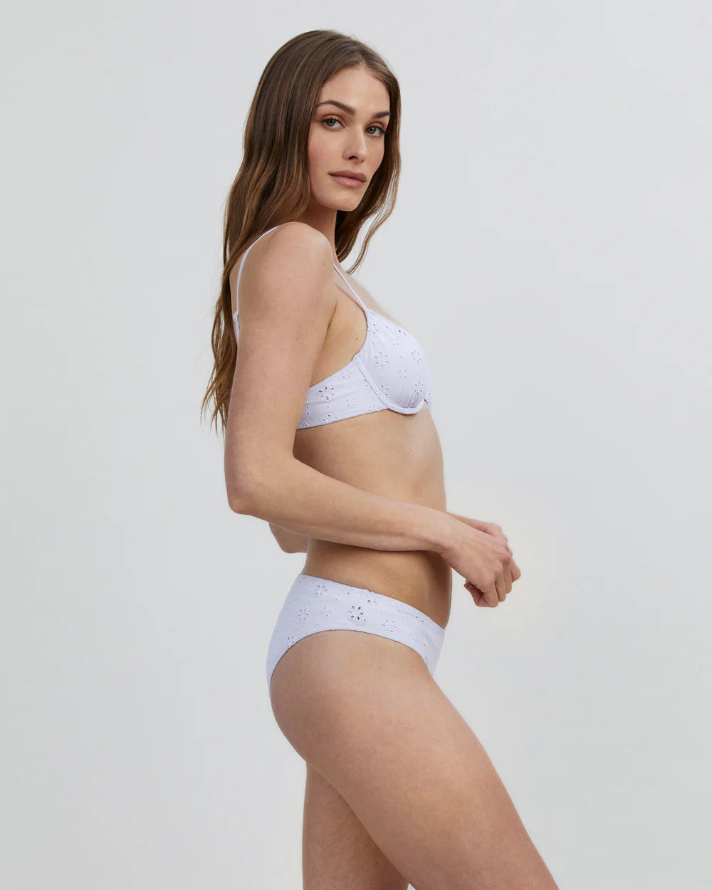 Daphne Eyelet Bikini Bottom Lilac Pastel