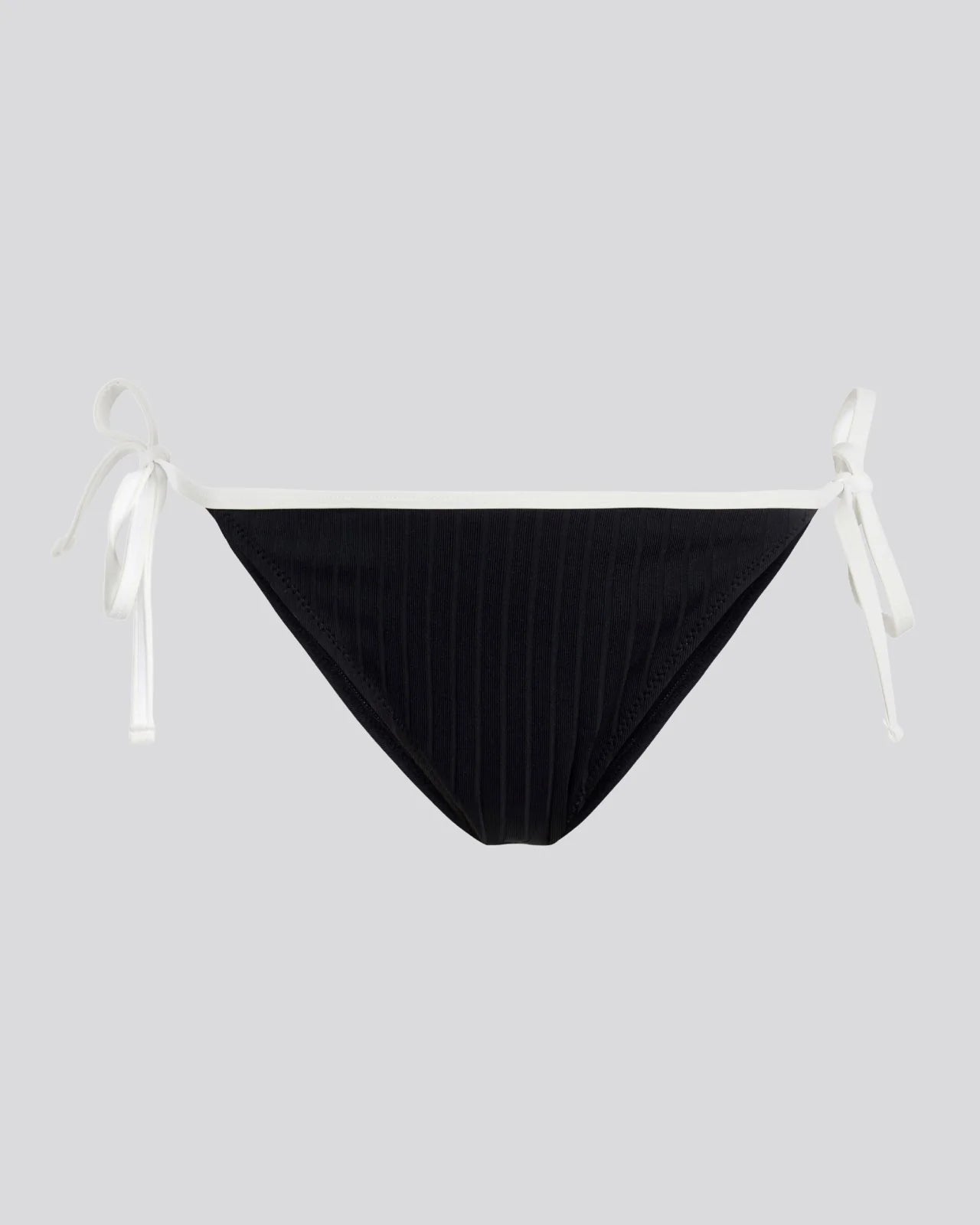 Iris Ribbed Bikini Bottom Noir / Optic White