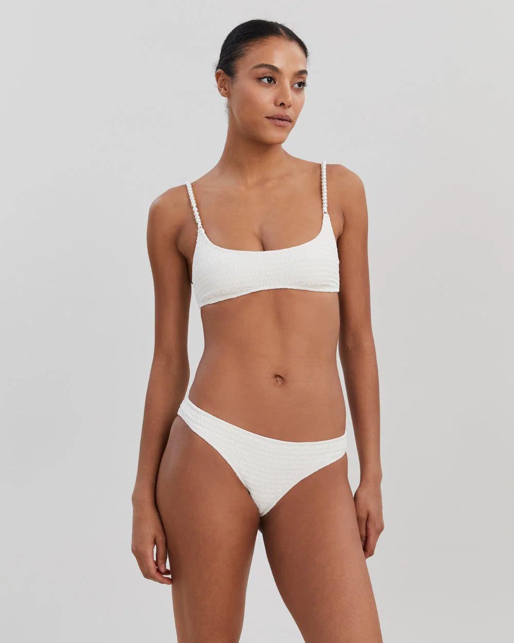Rachel Smocked Bikini Bottom Brule