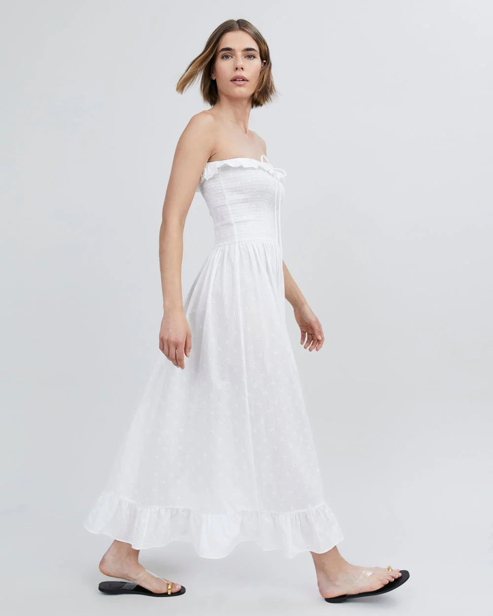 Eyelet Nicole Dress Optic White