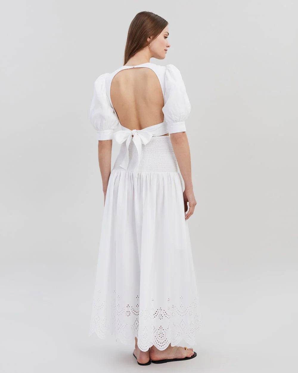 Eyelet Zaria Skirt Optic White