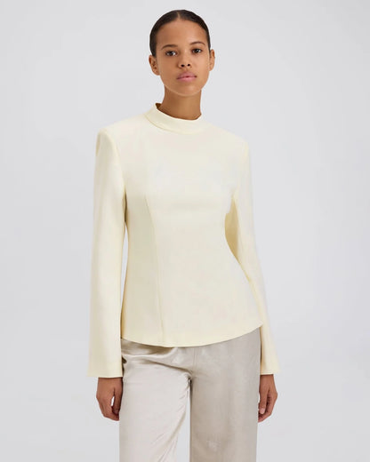 Ronit Long Sleeve Top Ecru