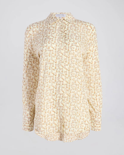 Delmore Button Down Shirt Hersh Print
