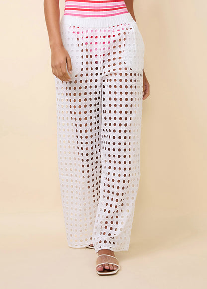 Eyelet Delaney Pant Optic White