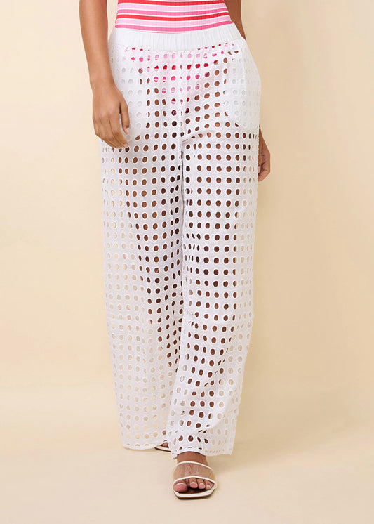 Eyelet Delaney Pant Optic White