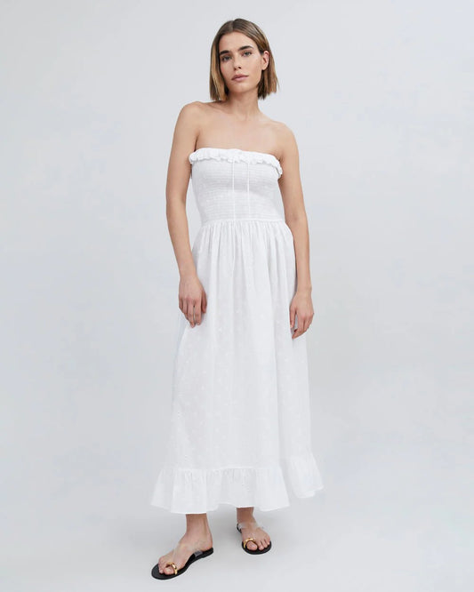 Eyelet Nicole Dress Optic White