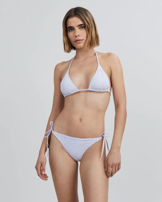 Iris Eyelet Bikini Top Lilac Pastel