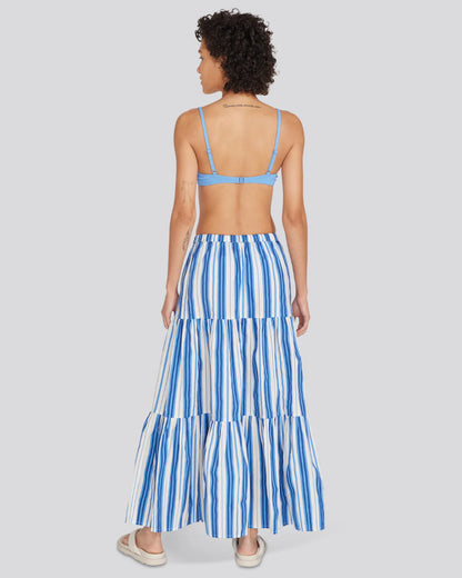 Addison Skirt Marina Blue Stripe