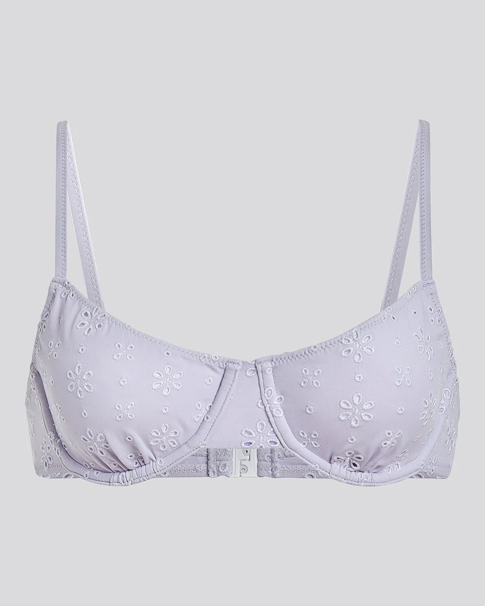 Daphne Eyelet Bikini Top Lilac Pastel