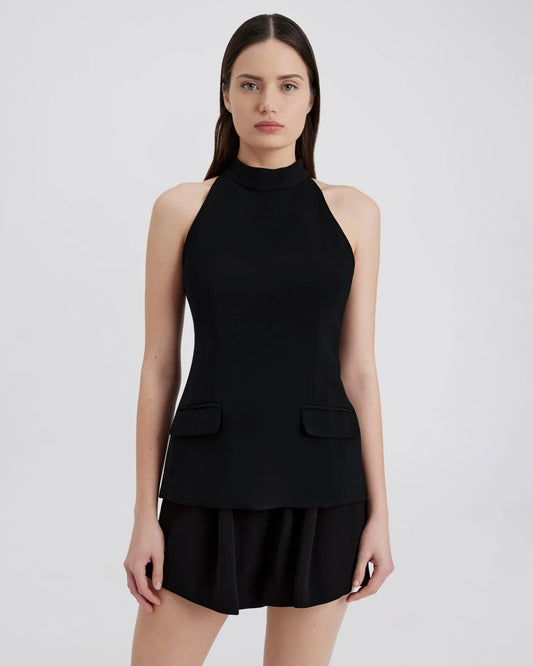 Ronit Sleeveless Top Noir