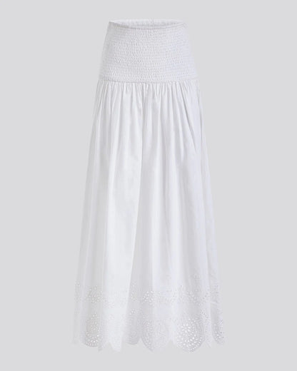 Eyelet Zaria Skirt Optic White