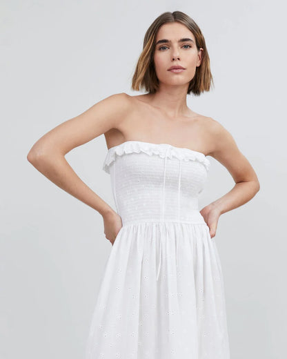 Eyelet Nicole Dress Optic White