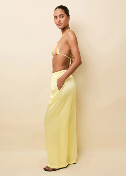 Monaco Satin Pant Custard