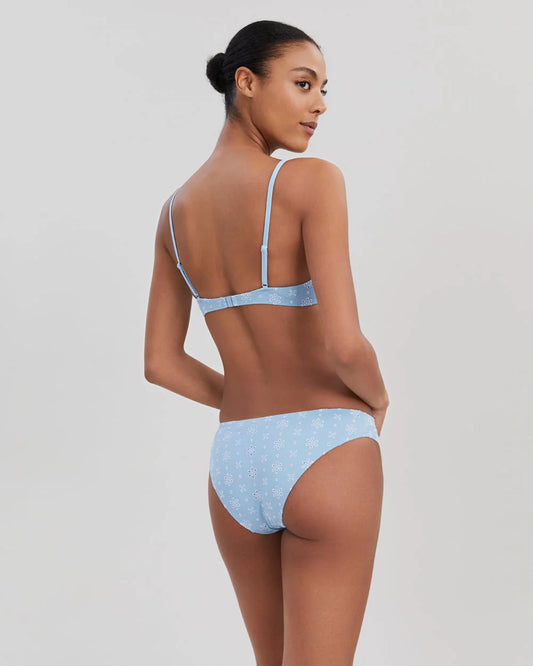 Daphne Eyelet Bikini Bottom Powder Blue