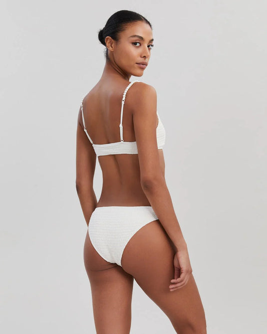 Rachel Smocked Bikini Bottom Brule