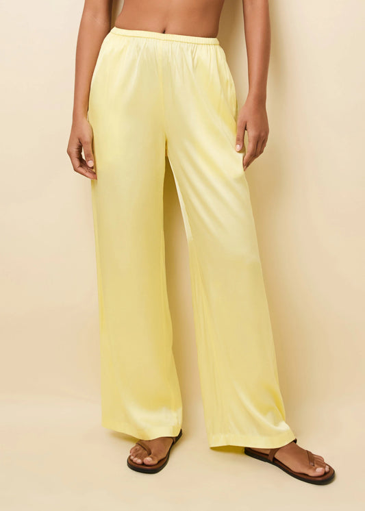 Monaco Satin Pant Custard