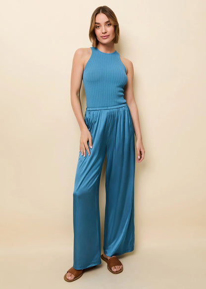Monaco Satin Pant French Blue