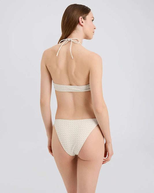 Odessa Bikini Bottom Jacquard Ecru