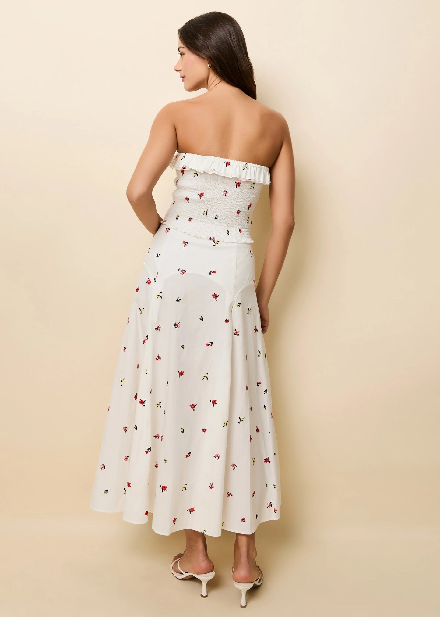 Gael Embroidered Skirt Optic White