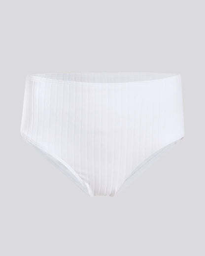 Lilo Ribbed Bikini Bottom Optic White