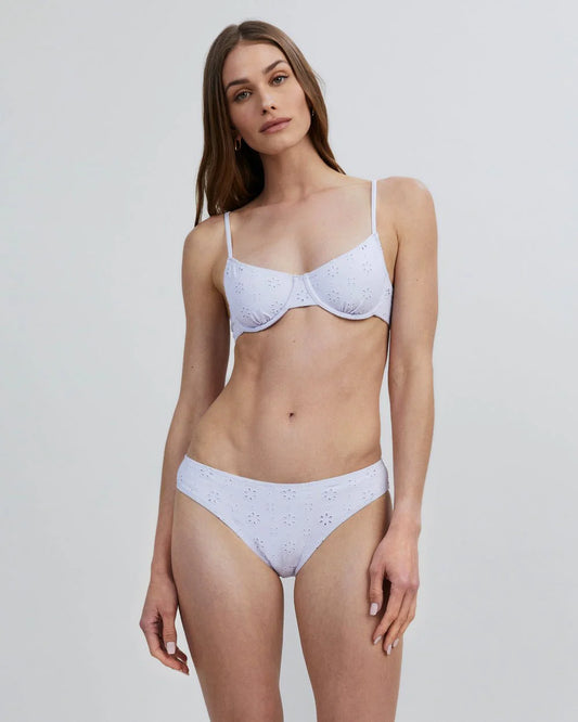 Daphne Eyelet Bikini Top Lilac Pastel