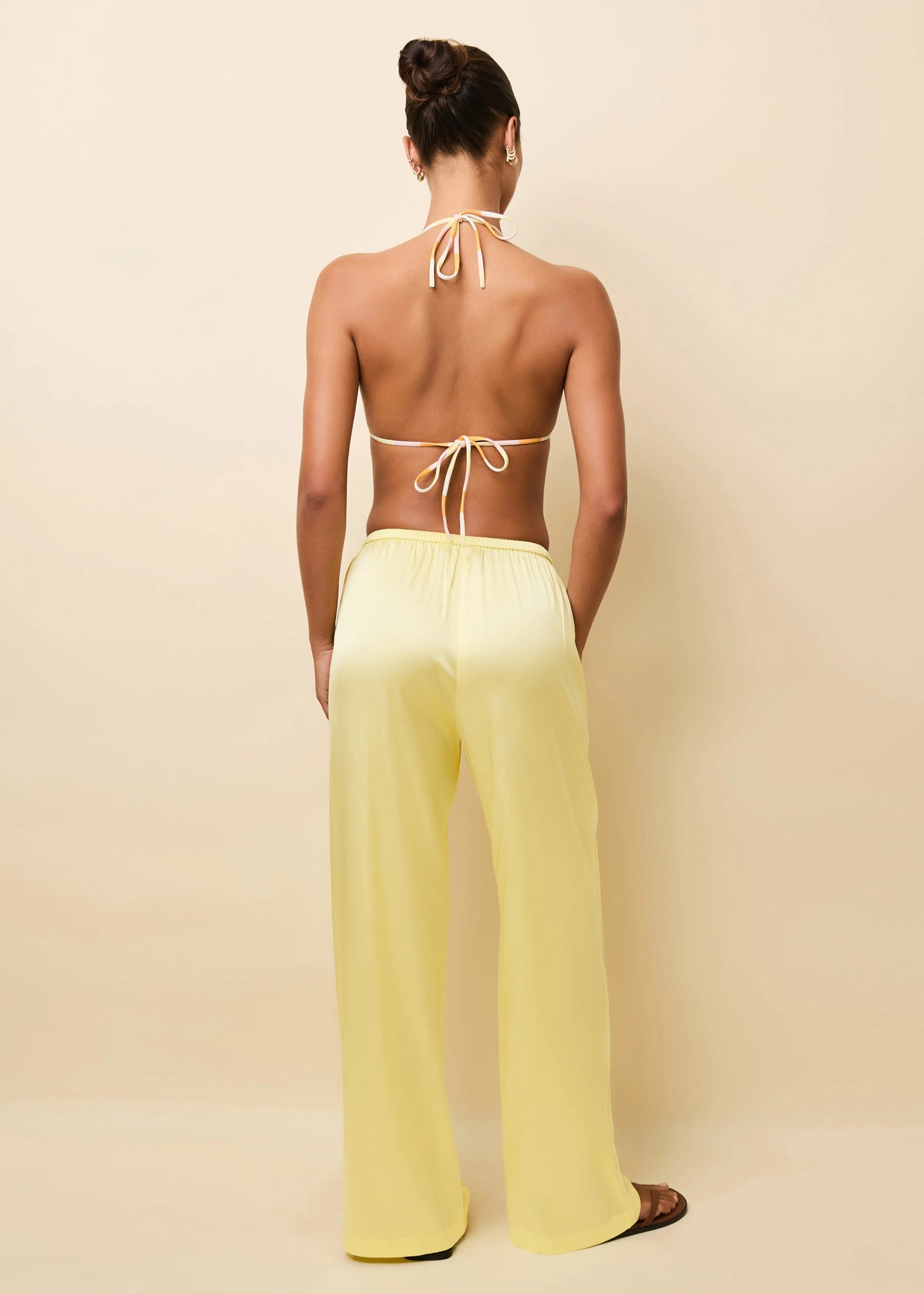 Monaco Satin Pant Custard