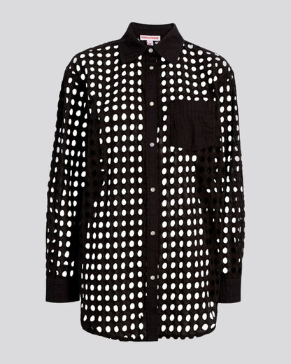 Oxford Tunic Classic Eyelet Noir