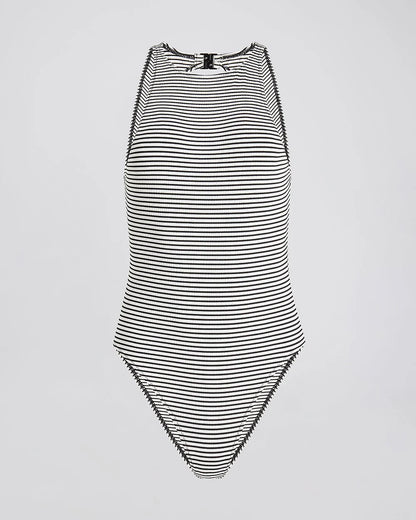 Iman One Piece Noir White Stripe